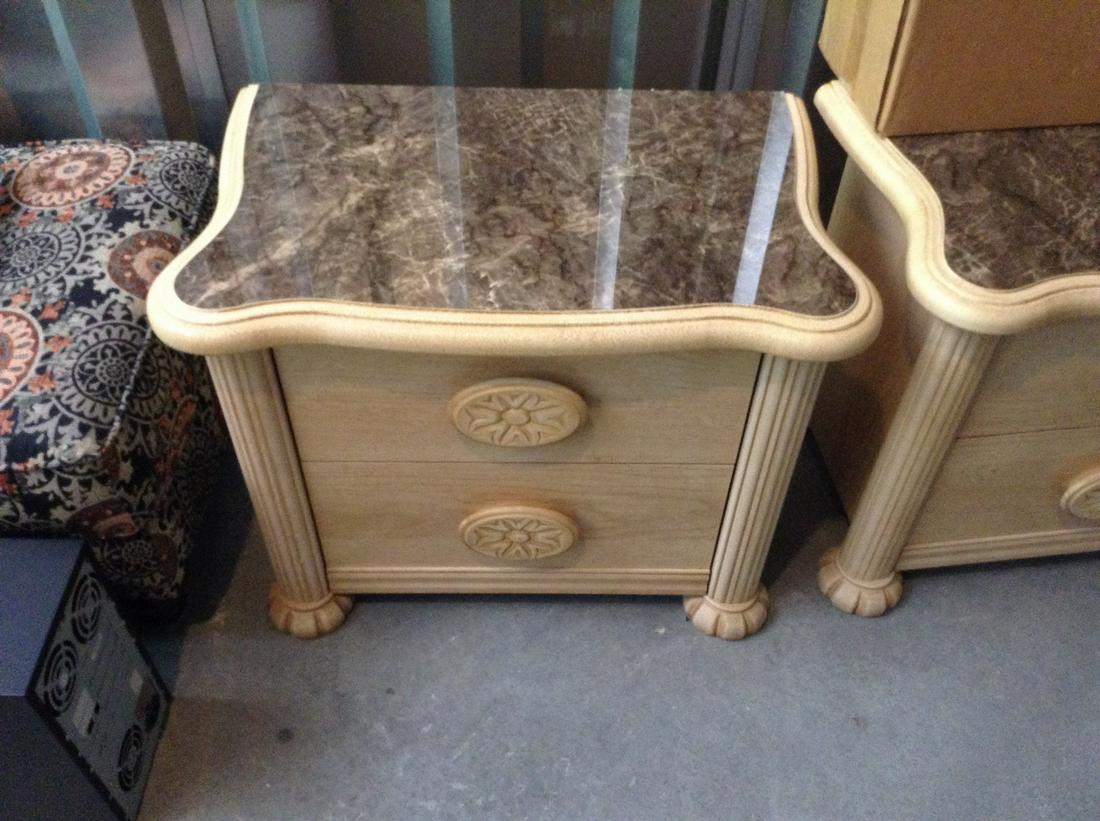 Italian made marble top night stand (1 of 1)