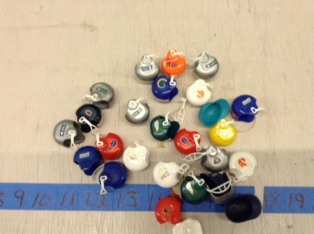 vintage mini football helmets from gumball machine (1 of 1)