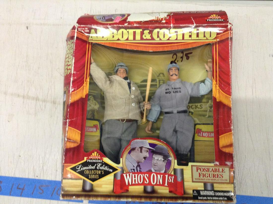 abbot and Costello who's on 1st figures in box: abbot and Costello who's on 1st figures in box