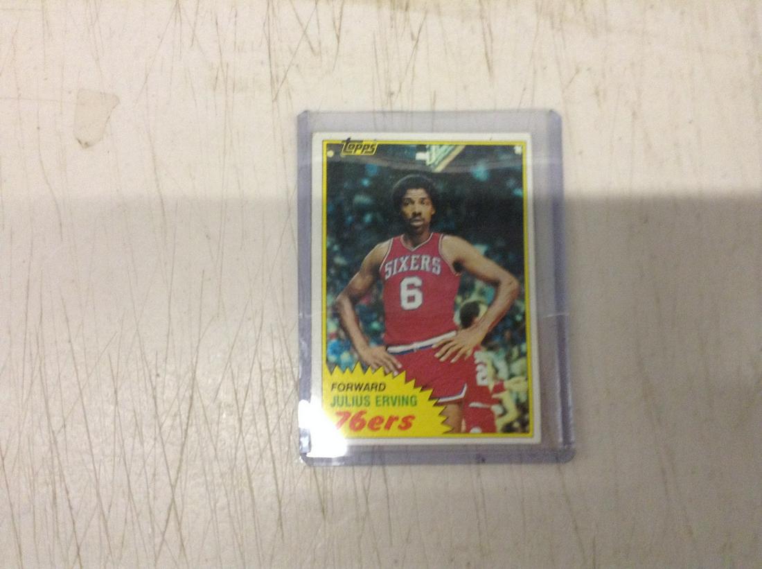 Julius Erving 76ers Topps card 1981 (1 of 1)