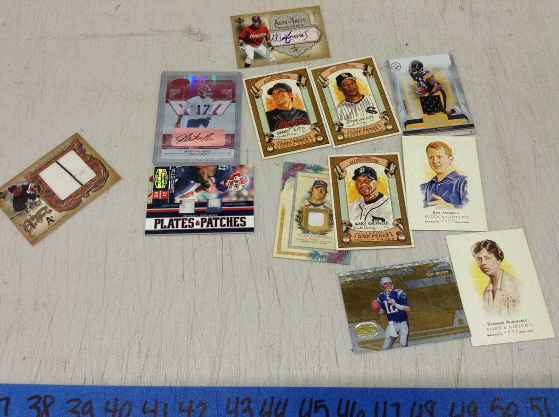 lot of signed cards game worn uniform card (1 of 1)