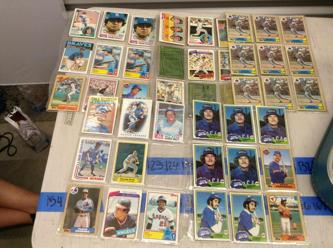 large amount of baseball cards in sheets (1 of 1)
