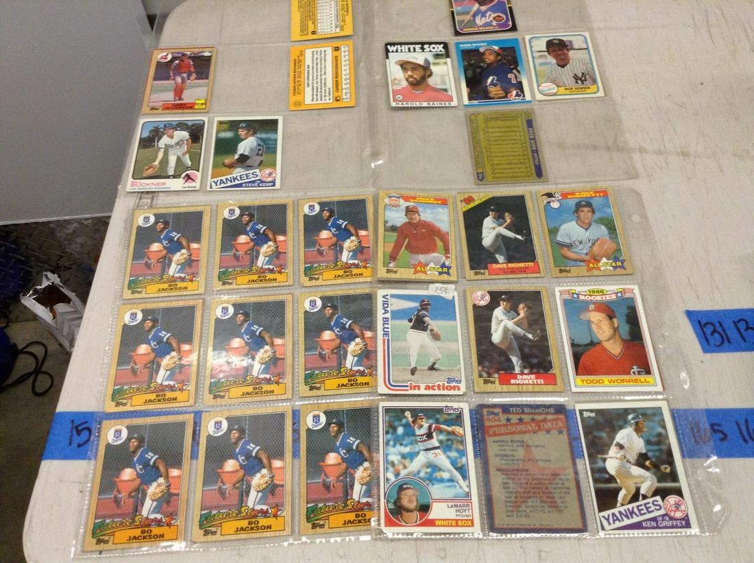 large amount of baseball cards in sheets (1 of 1)