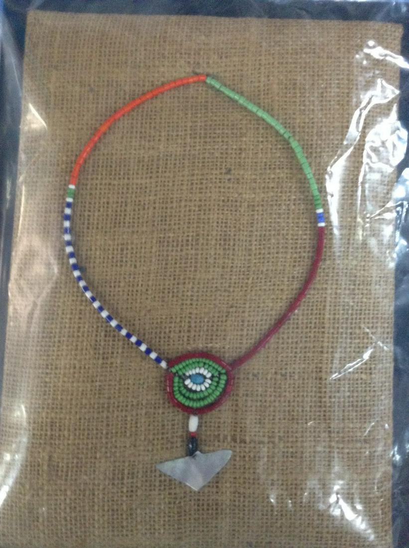 Newark museum African hand beaded necklace (1 of 1)