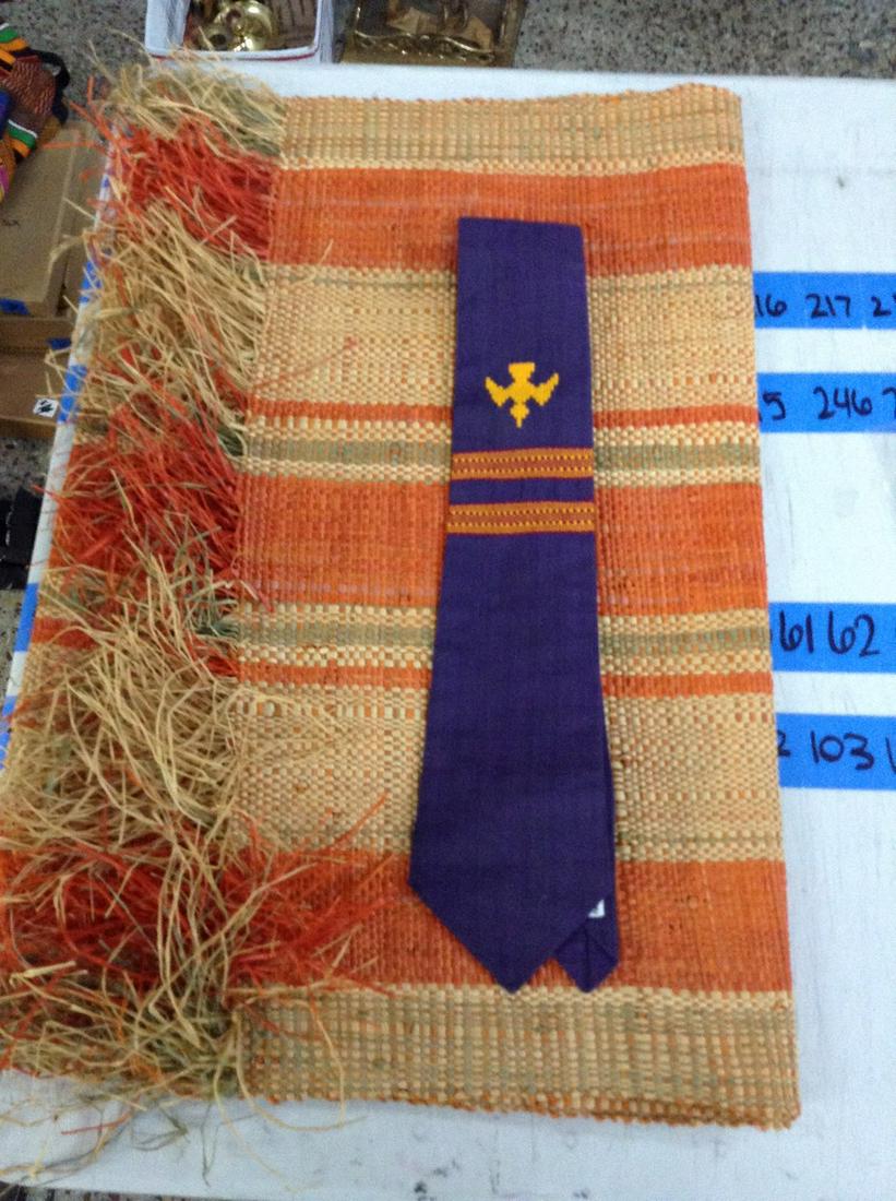 Newark museum prayer mat and tie (1 of 1)