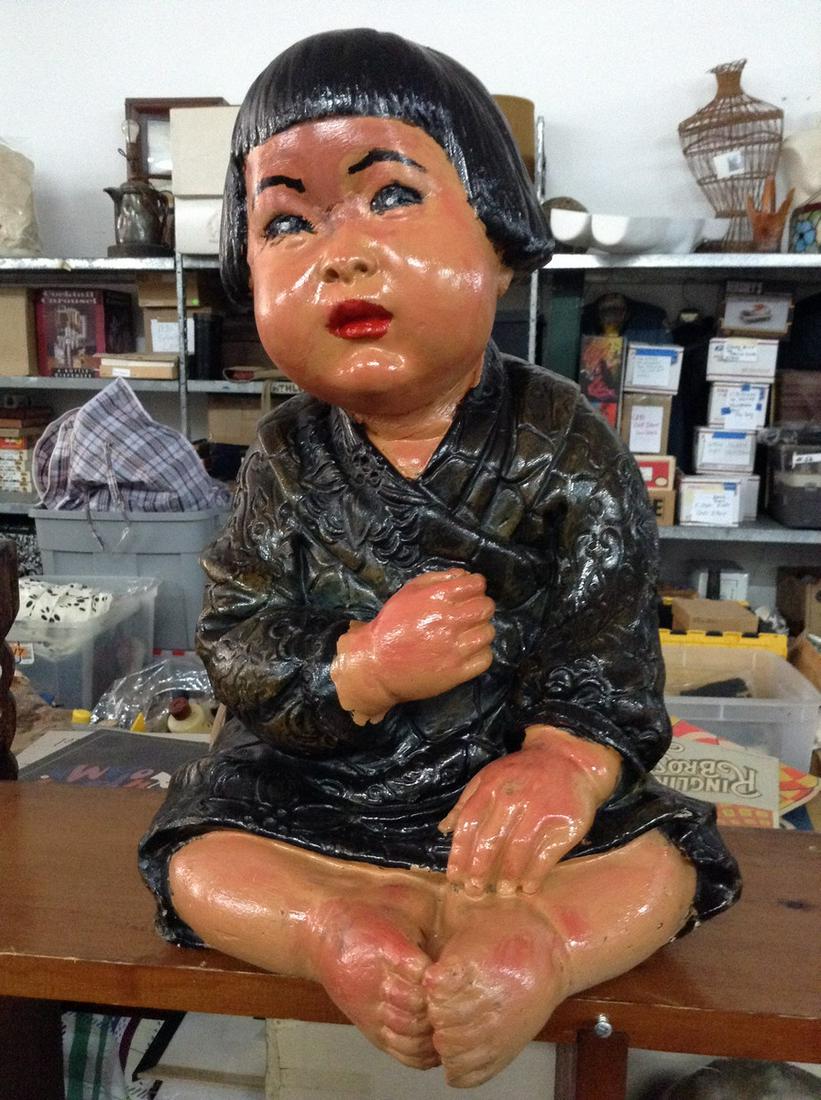 early Vietnamese child ceramic 16" tall: early Vietnamese child ceramic 16" tall