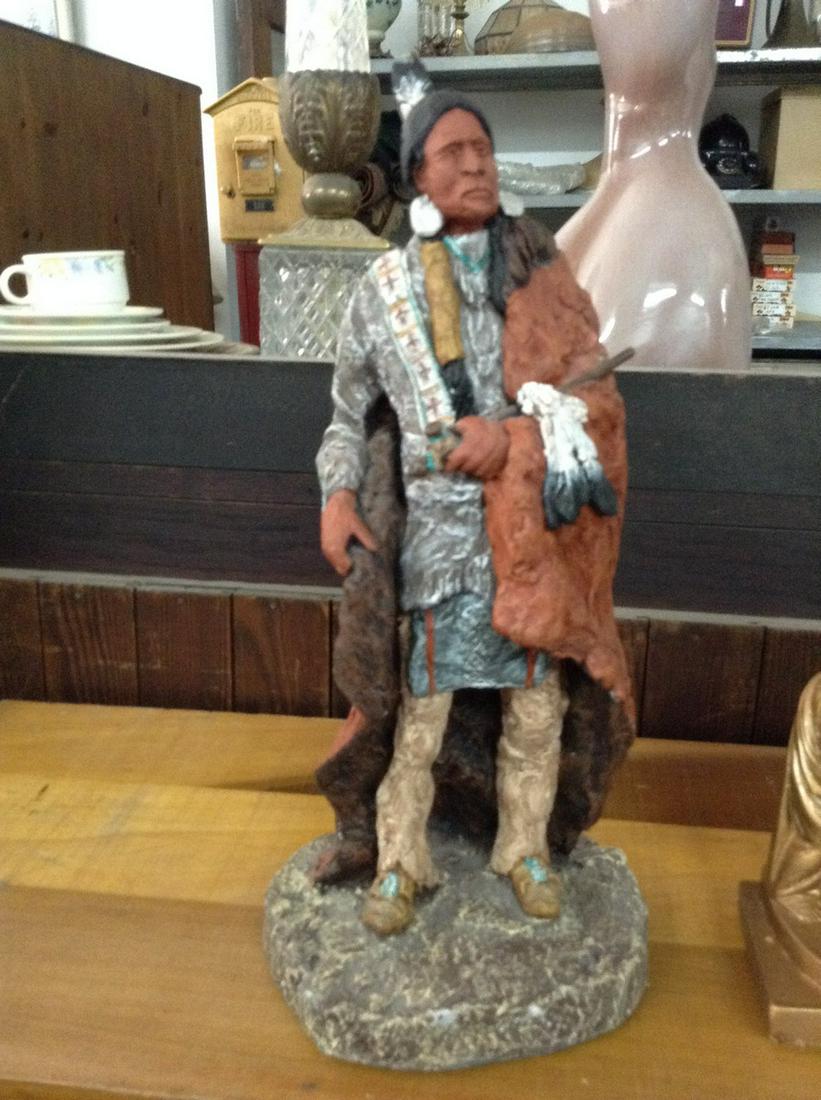 heavy Indian statue 14" tall (1 of 1)