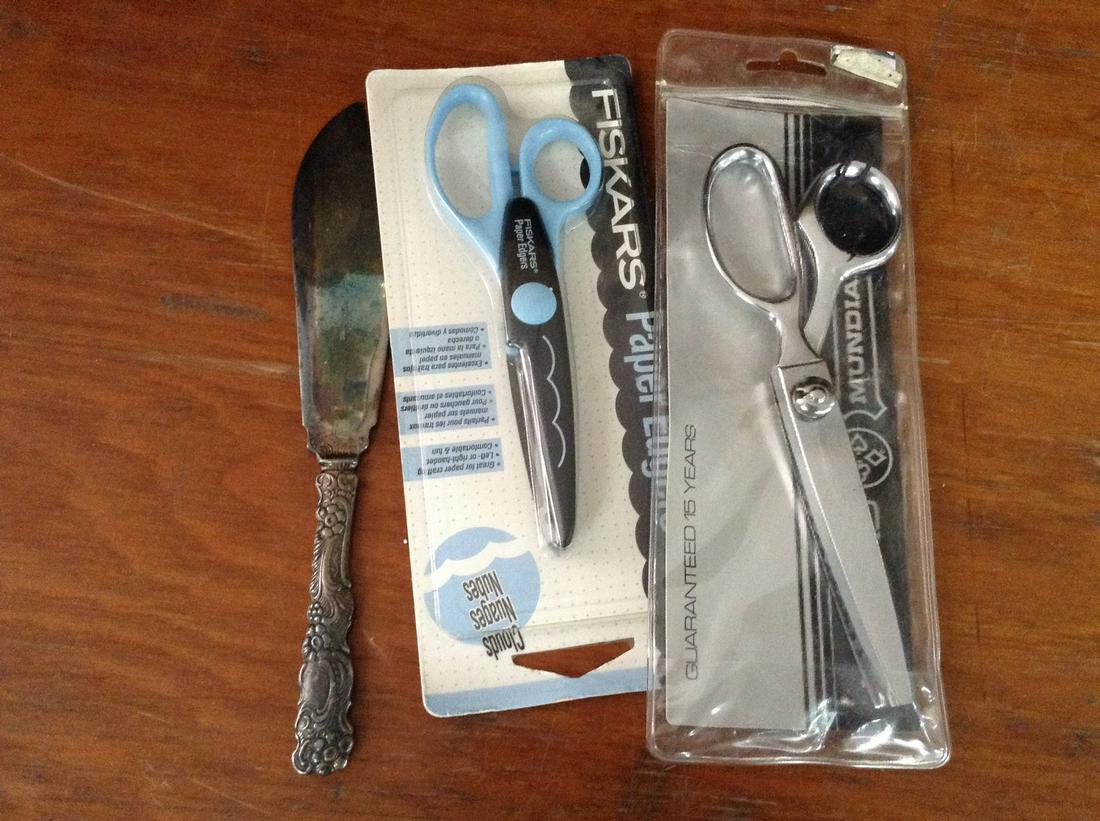 scissors and serving pieces: scissors and serving pieces