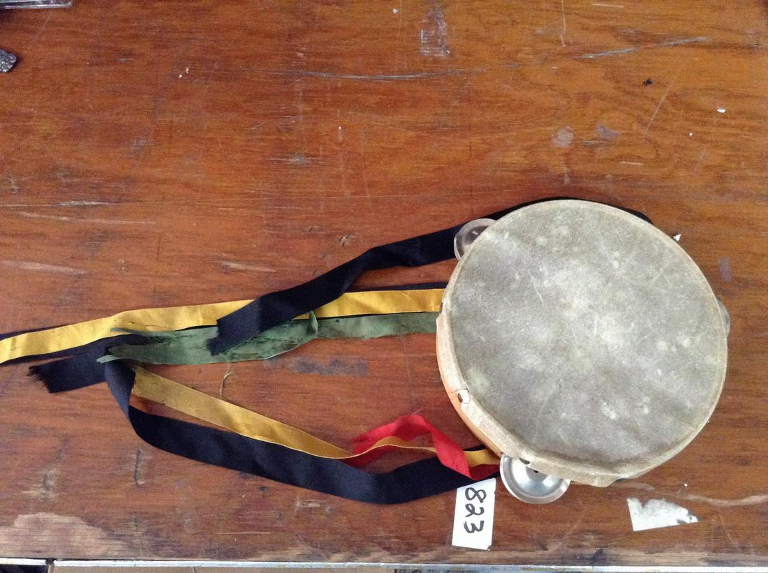 tambourine with African colors: tambourine with African colors