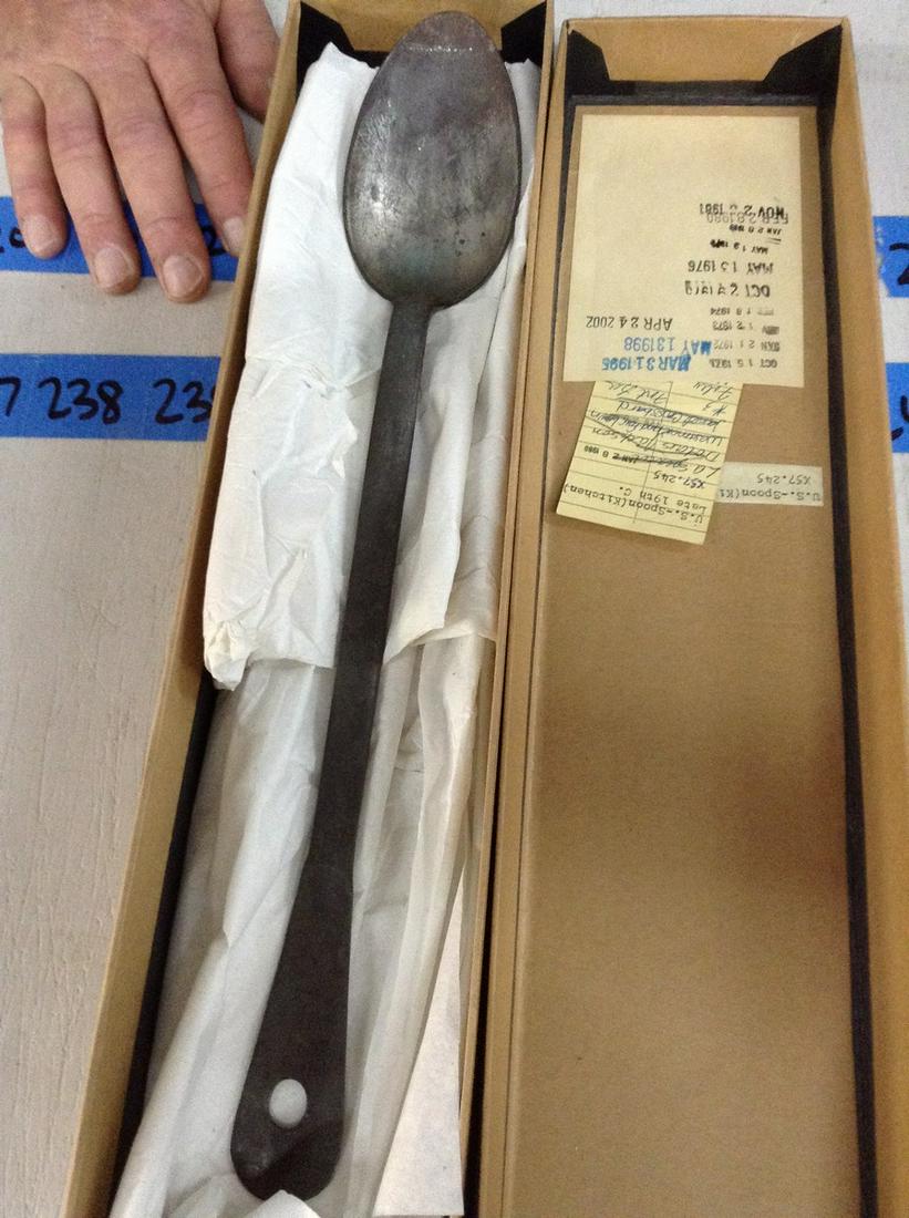 Newark museum large 1800s serving spoon chuck wagon (1 of 1)