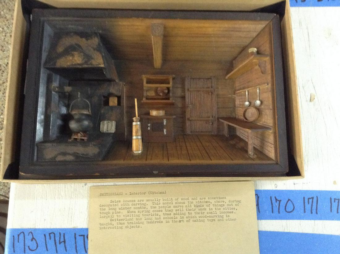 Newark museum Switzerland internal kitchen wooden: Newark museum Switzerland internal kitchen wooden hanging diorama