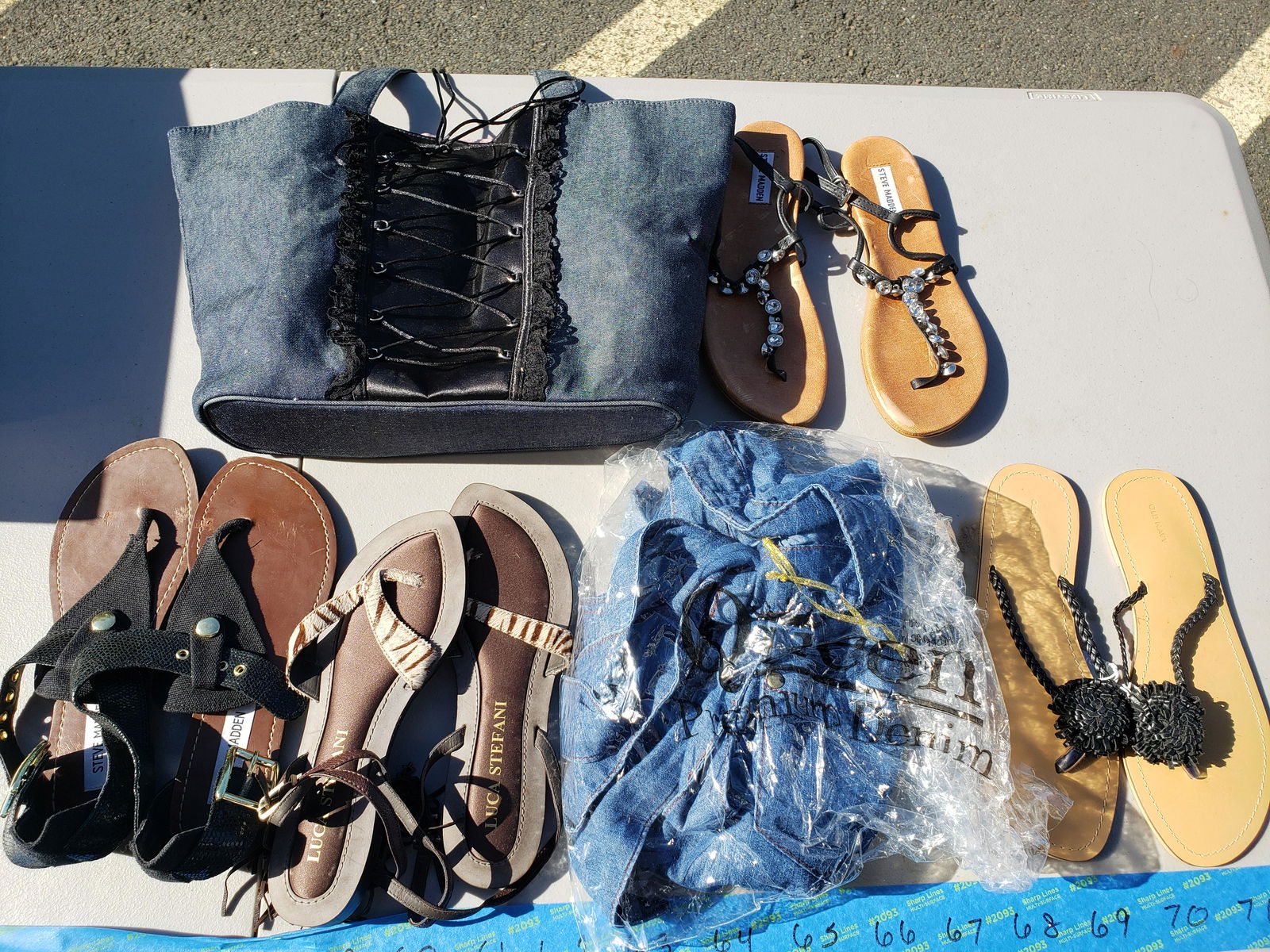Women Sandals sizes 8.5 & 9; Bag and Clothes (1 of 1)