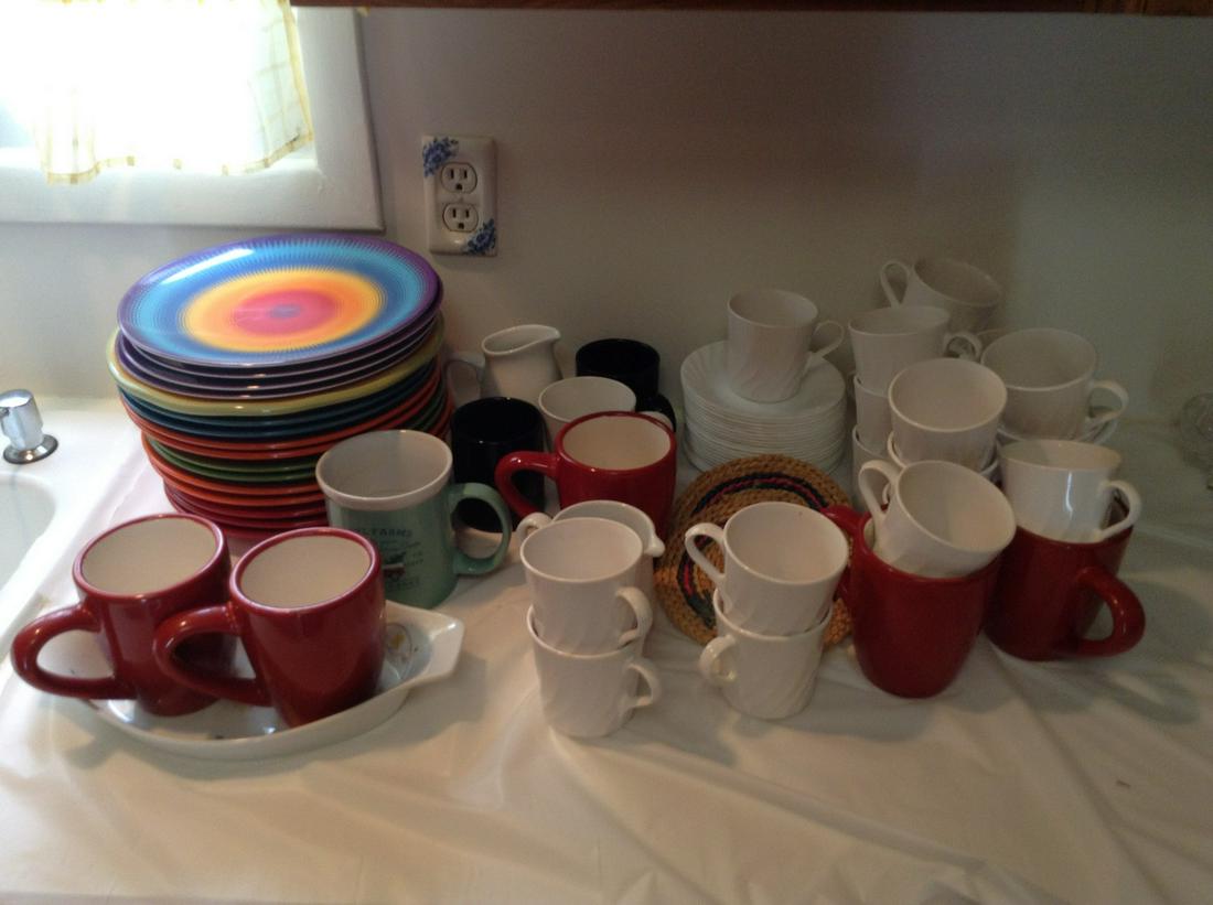 corning coffee mugs, saucers, mcm plates and more (1 of 1)