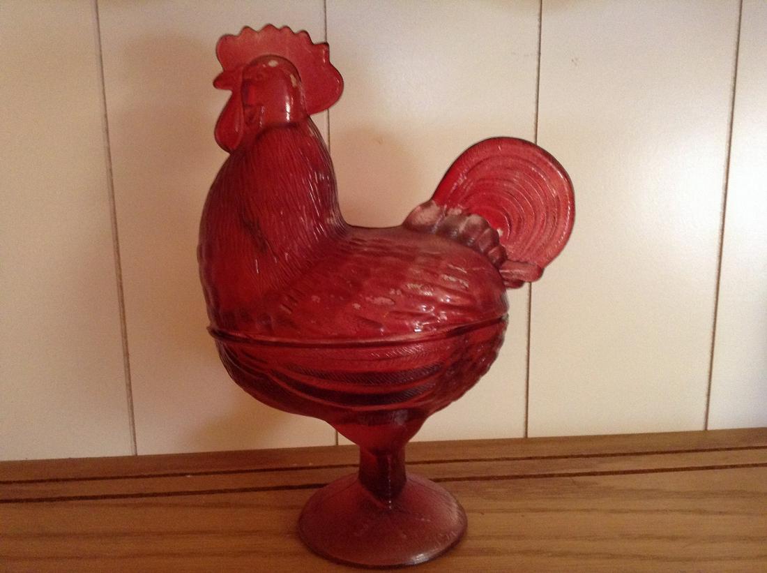 red covered rooster candy dish (1 of 1)