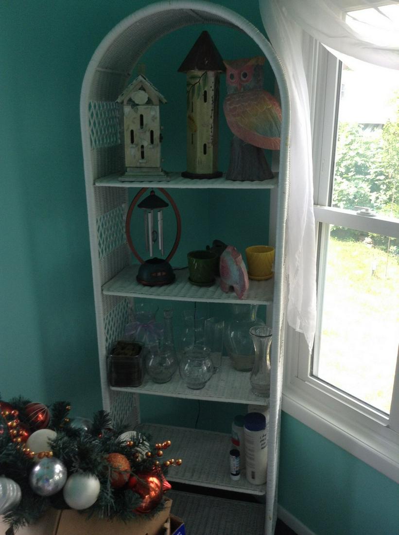 wicker shelving unit 75' tall: wicker shelving unit 75' tall