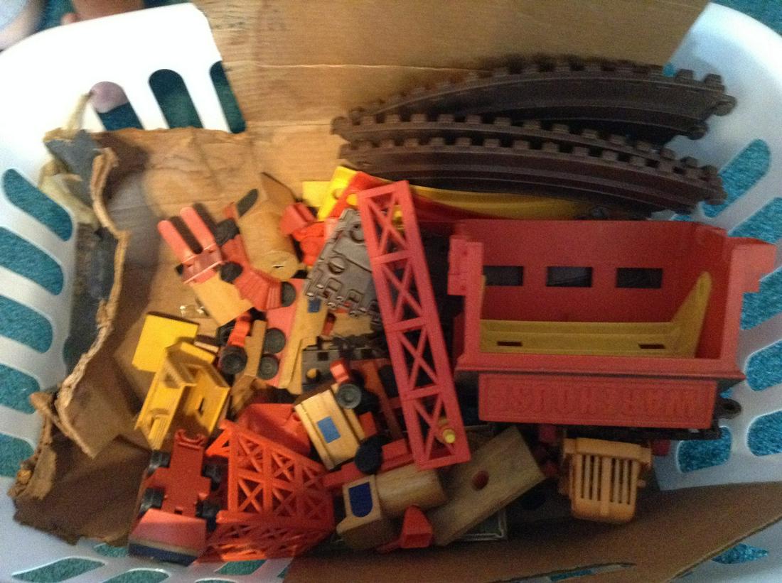 early 1970s Mattel toys wooden train set, track and (1 of 1)