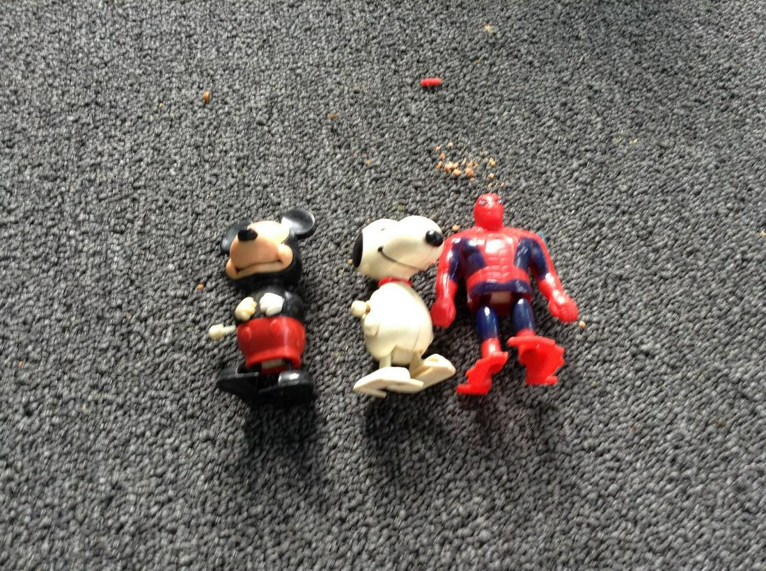 windup, Spiderman, snoopy and mickey: windup, Spiderman, snoopy and mickey