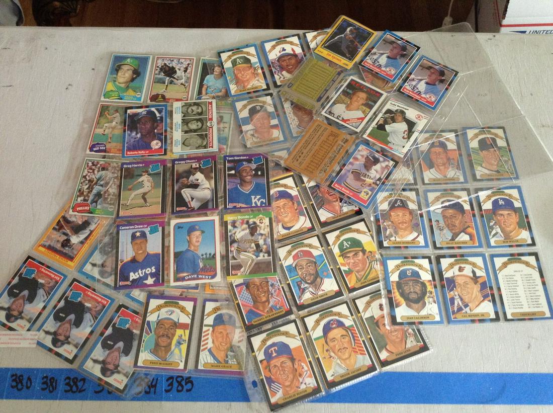 large amount of baseball cards in protective sleeves (1 of 1)