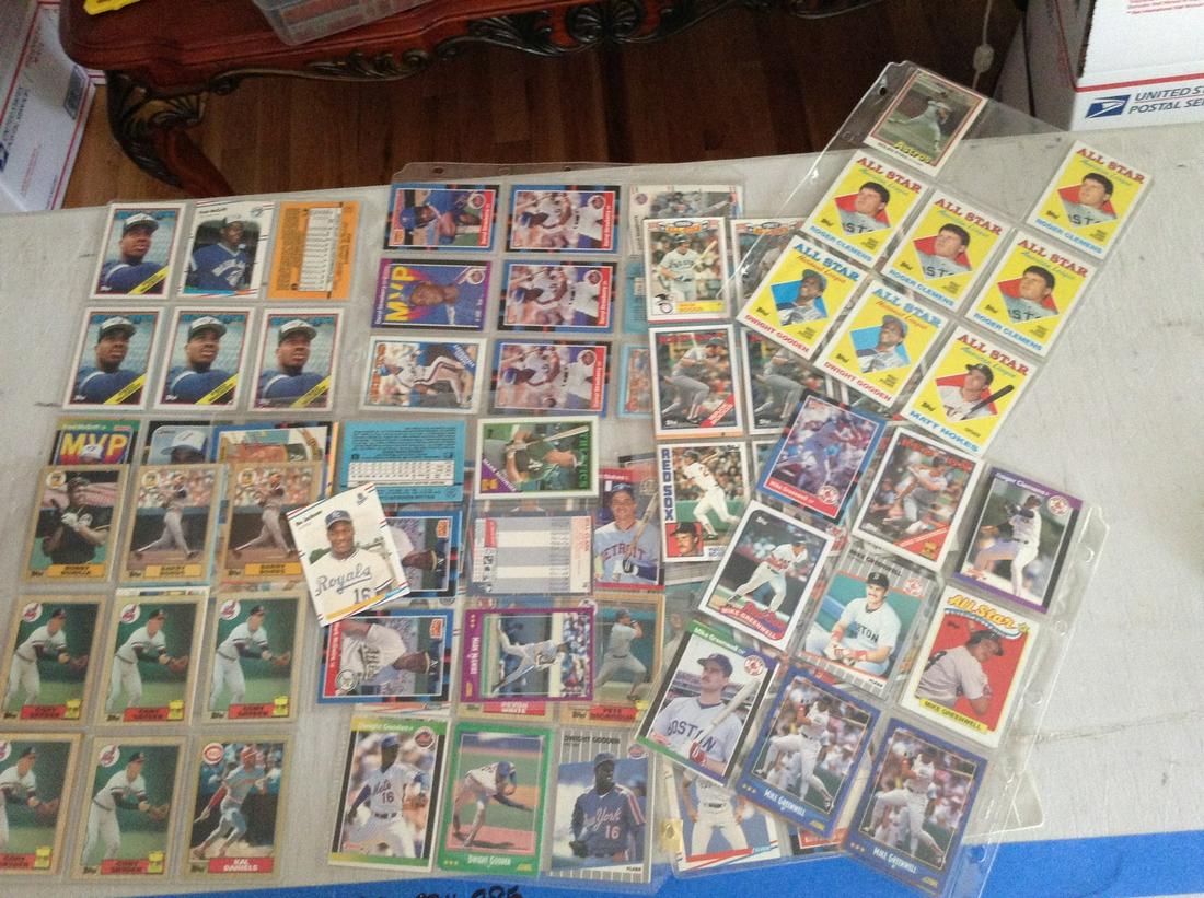 huge amount of baseball cards in protective sleeves Bow (1 of 1)