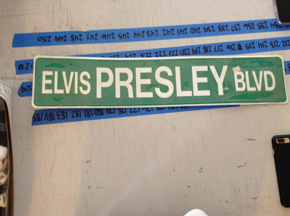 Elvis Presley Blvd. metal sign 24" long (1 of 1)