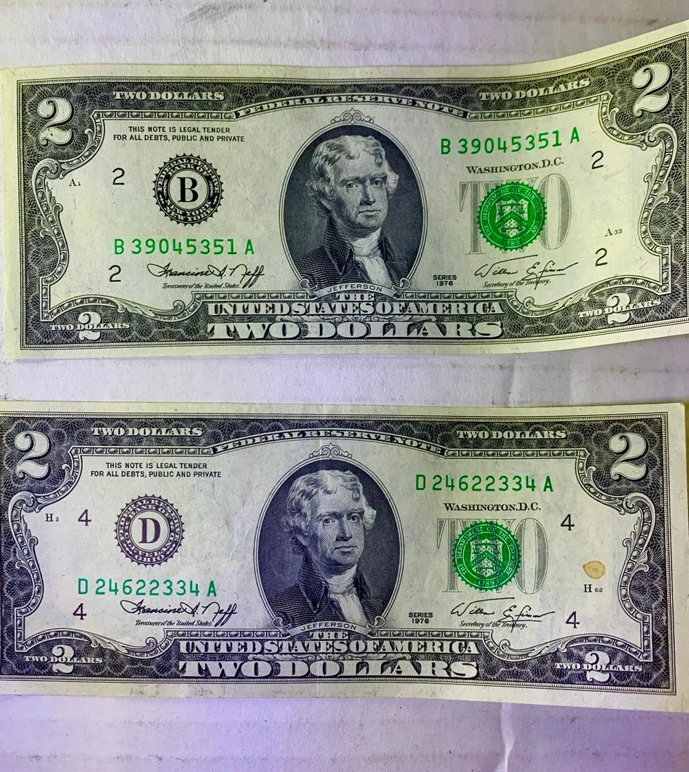 Rare $2.00 bills lot of 2: Rare $2.00 bills lot of 2