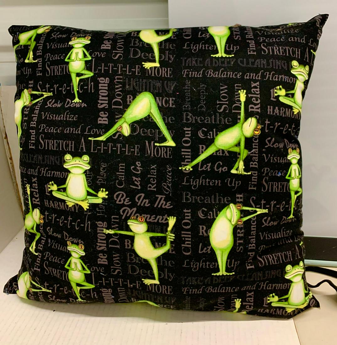 Yoga Frog Pillow (1 of 1)