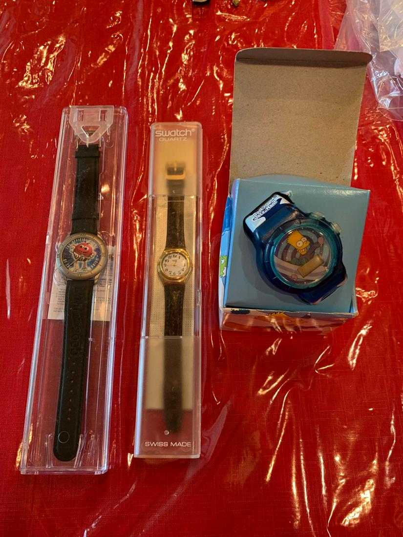 Swatch Quartz Watch M& M , Bart Simpson (1 of 1)