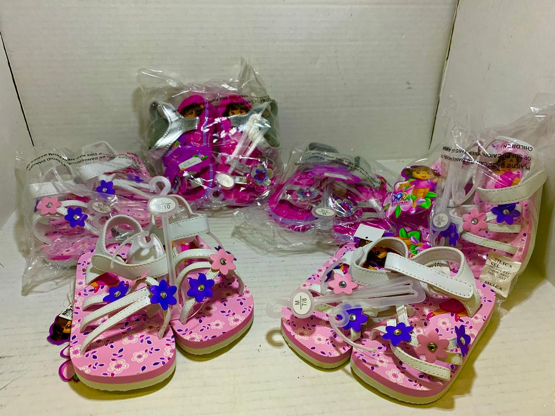 Flip Flops Dora Explorer & More-7/8, 9/10 (1 of 1)