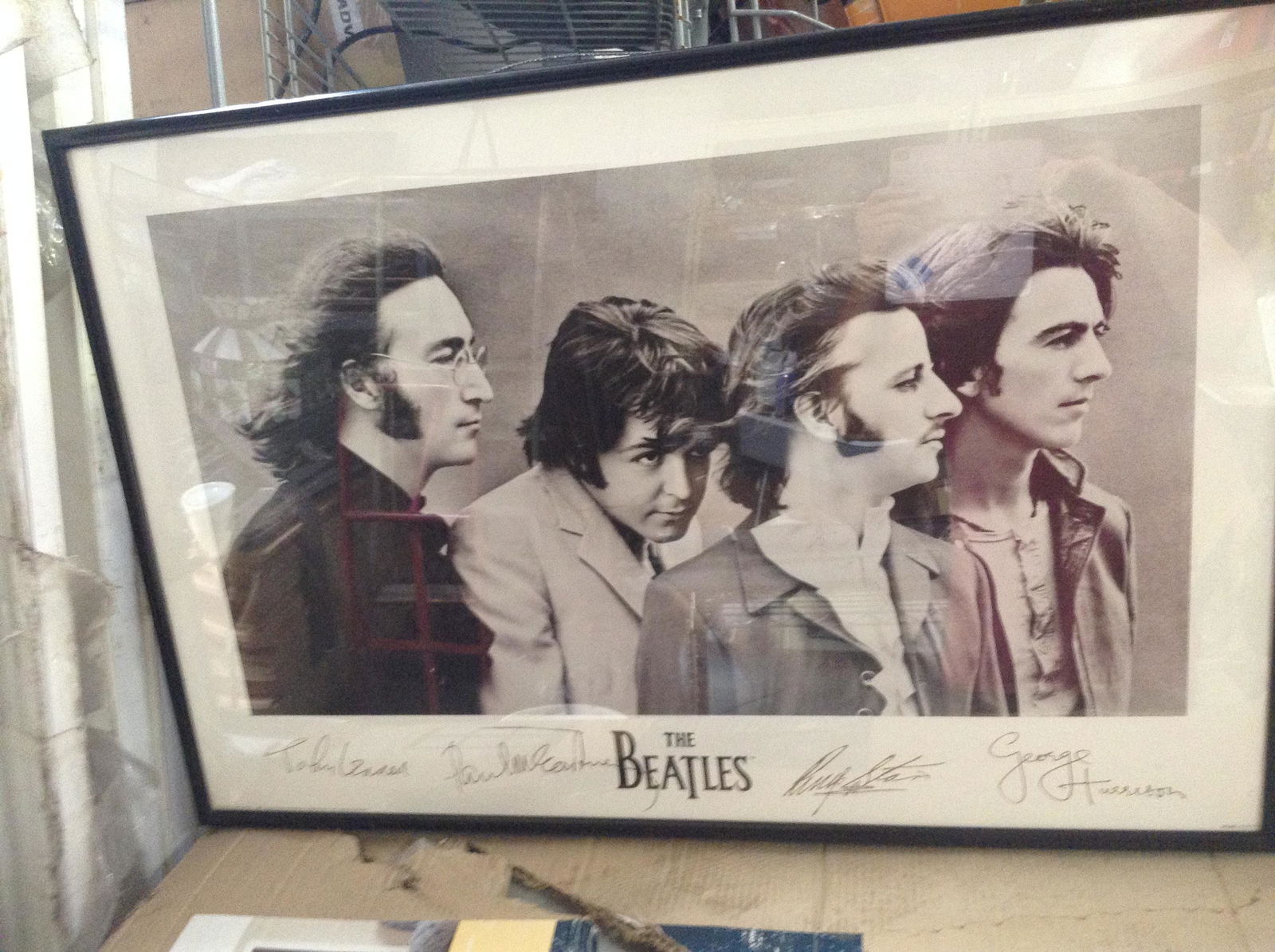 signed Beatles litho 36x24 (1 of 1)