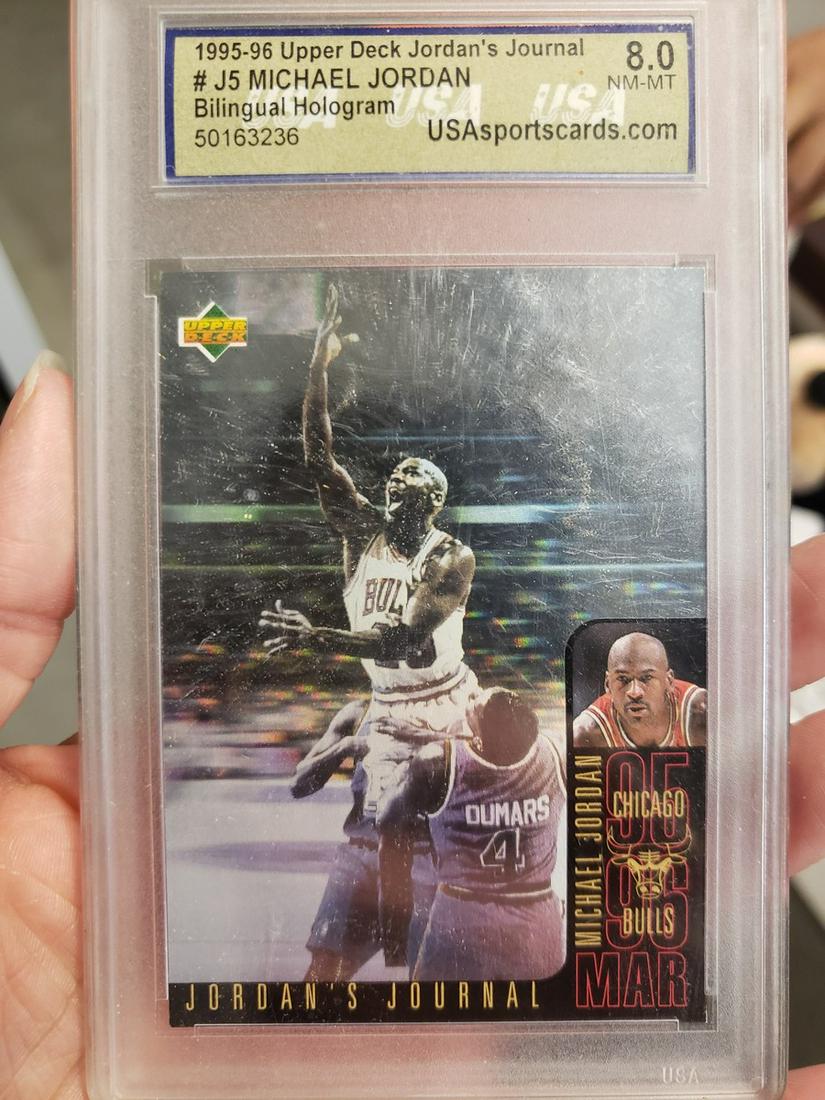 Michael Jordan graded bilingual hologram card: Michael Jordan graded bilingual hologram card
