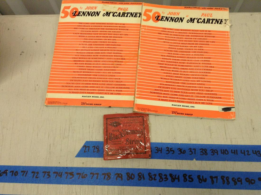 50 by john lennon and paul mccartney piano and vocal: 50 by john lennon and paul mccartney piano and vocal books and black diamond string new in package