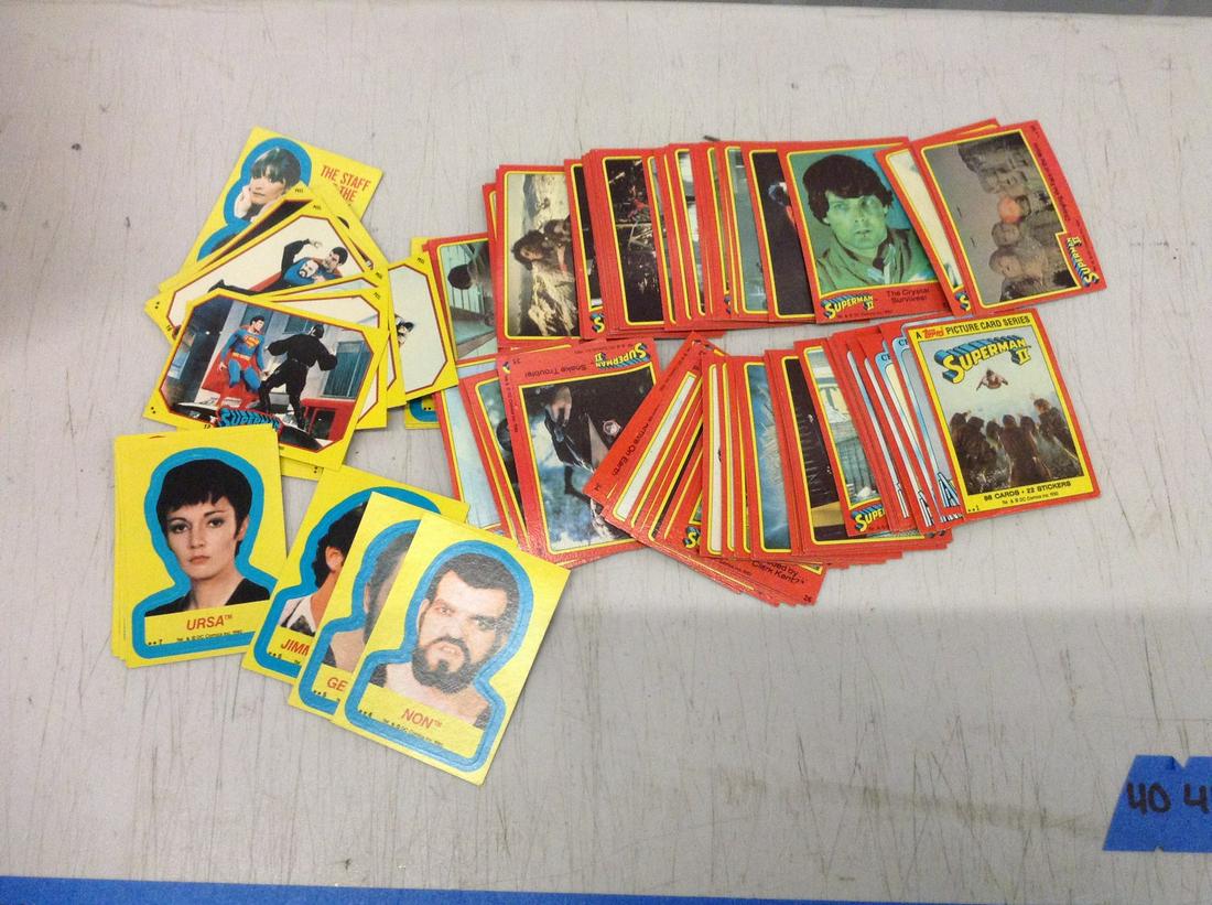 large amount of topps superman trading cards 1980: large amount of topps superman trading cards 1980