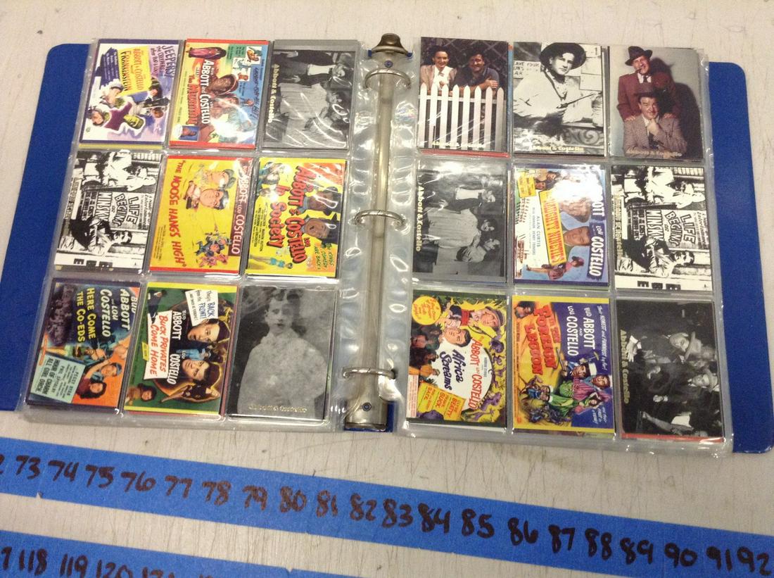 lot of abbott and costello trading card book full: lot of abbott and costello trading card book full