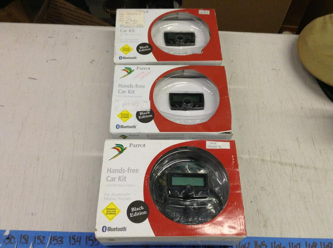 parrot hands free bluetooth conversion for mobile phone: parrot hands free bluetooth conversion for mobile phone lot of three