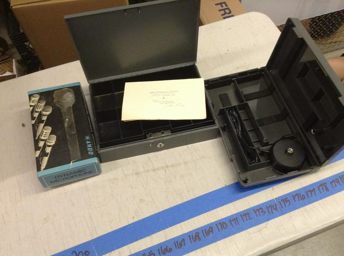 vintage microphone, cashier box, jfk and more: vintage microphone, cashier box, jfk and more