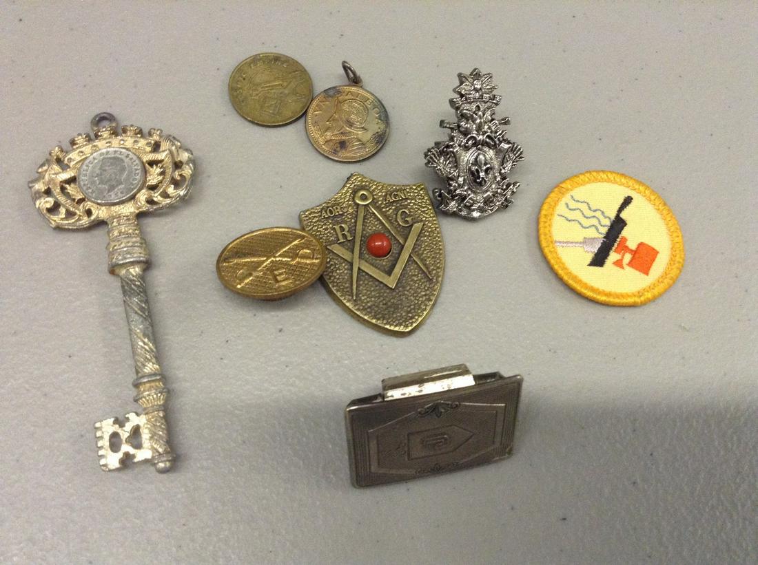 mason military pins, tokens, key and more: mason military pins, tokens, key and more