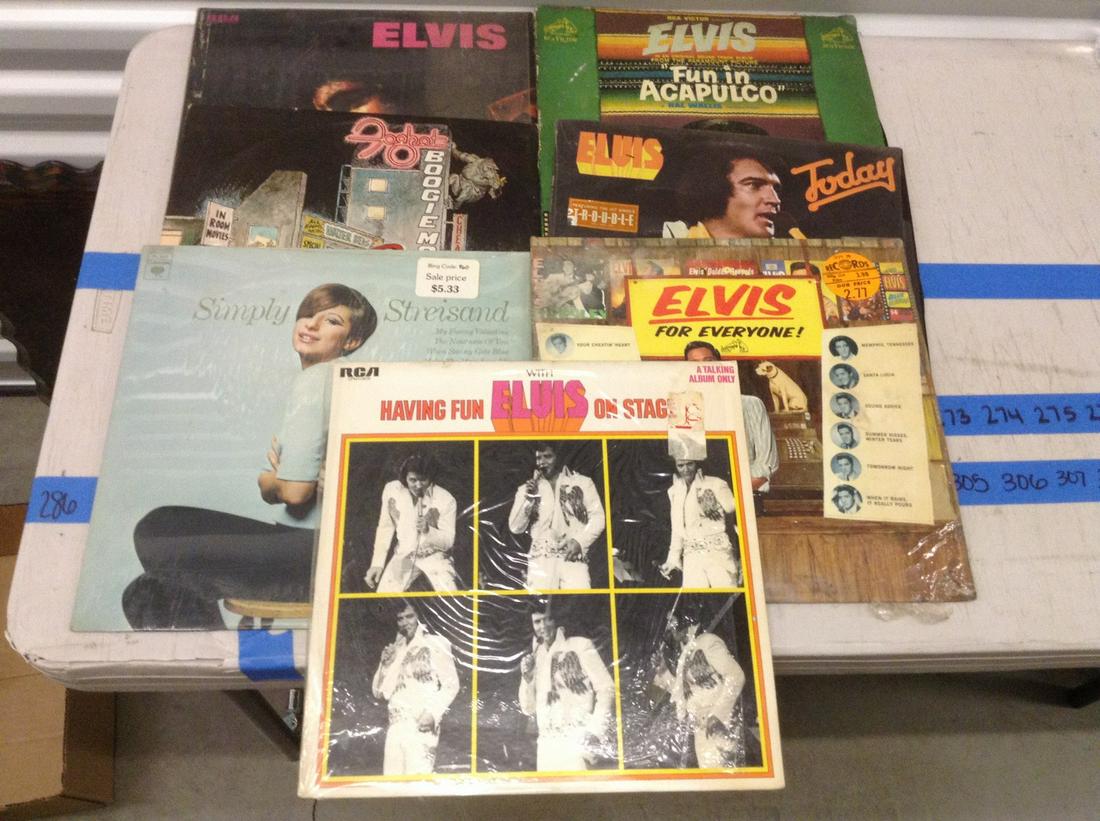 lot of 7 Elvis and other LPs: lot of 7 Elvis and other LPs