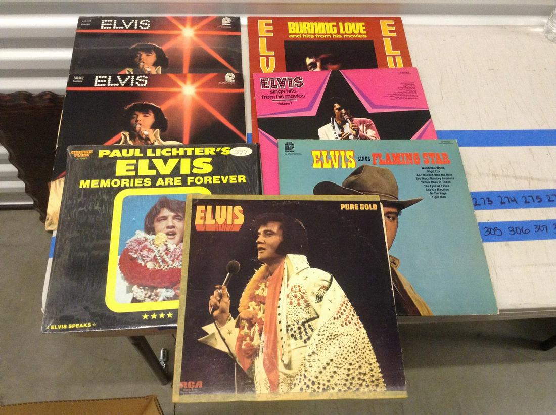 lot of 7 Elvis LPs (art): lot of 7 Elvis LPs (art)