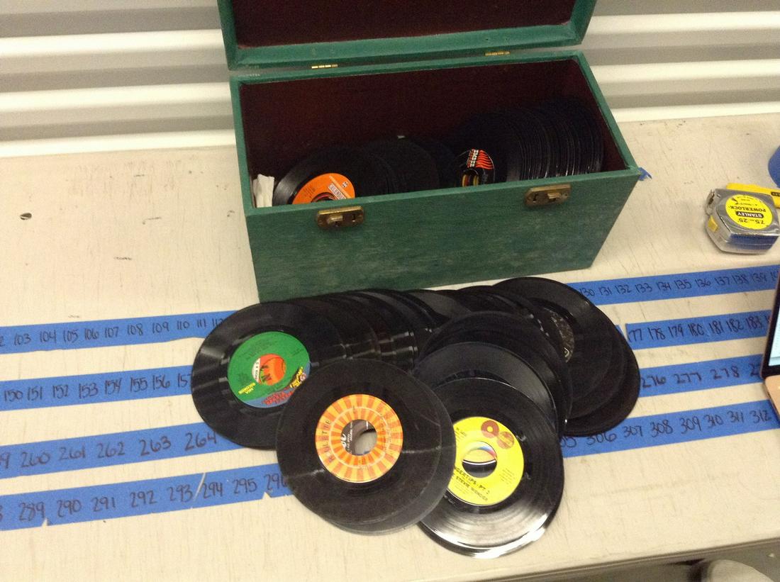 large amount of 45's and case (1 of 1)
