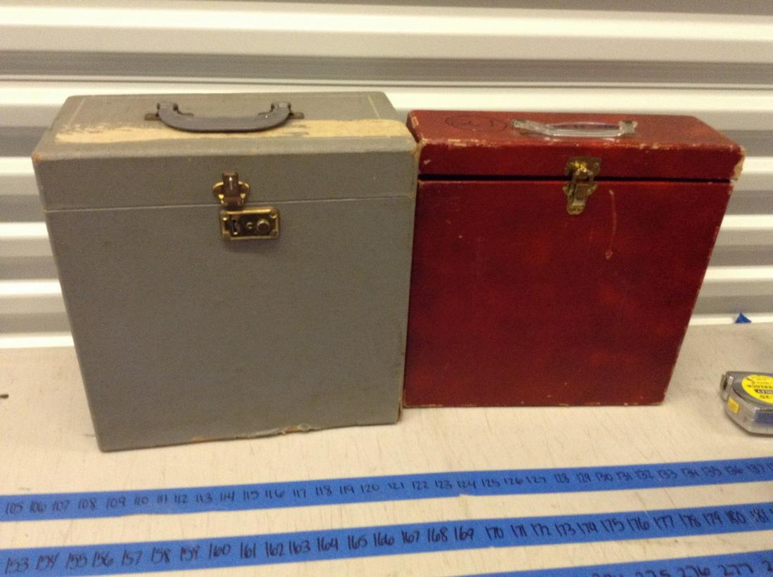 lot of 2 vintage record carrying cases (1 of 1)