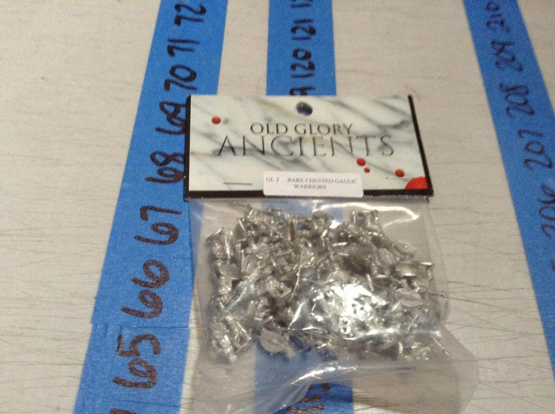 bare chested gallic warriors miniature lead figures (1 of 1)