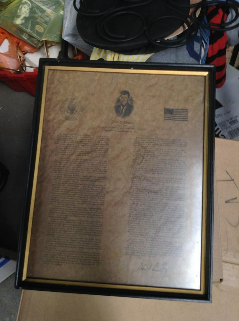 framed john f kennedy inaugural address 12x15 (1 of 1)