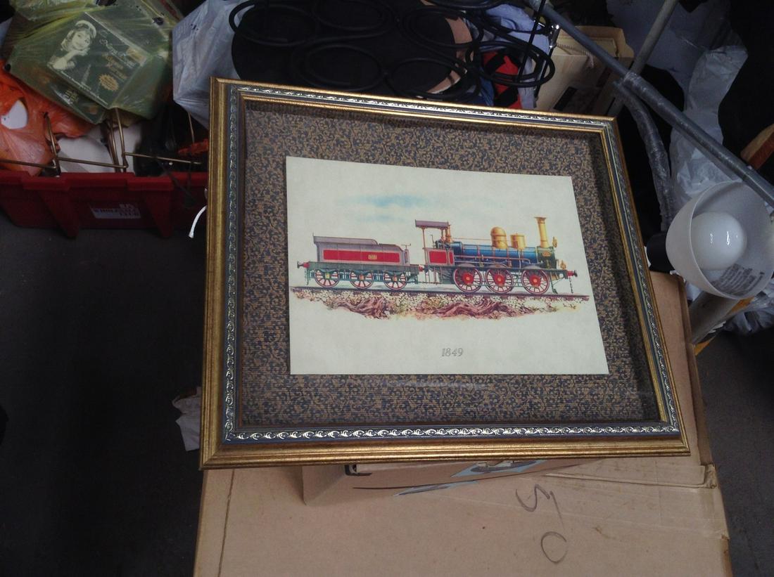 early framed train print 16x14 (1 of 1)