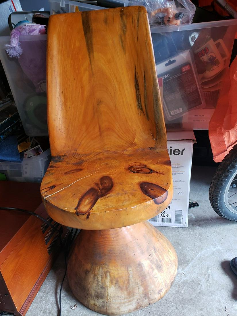 Solid wooden chair - approx 36" tall (1 of 1)