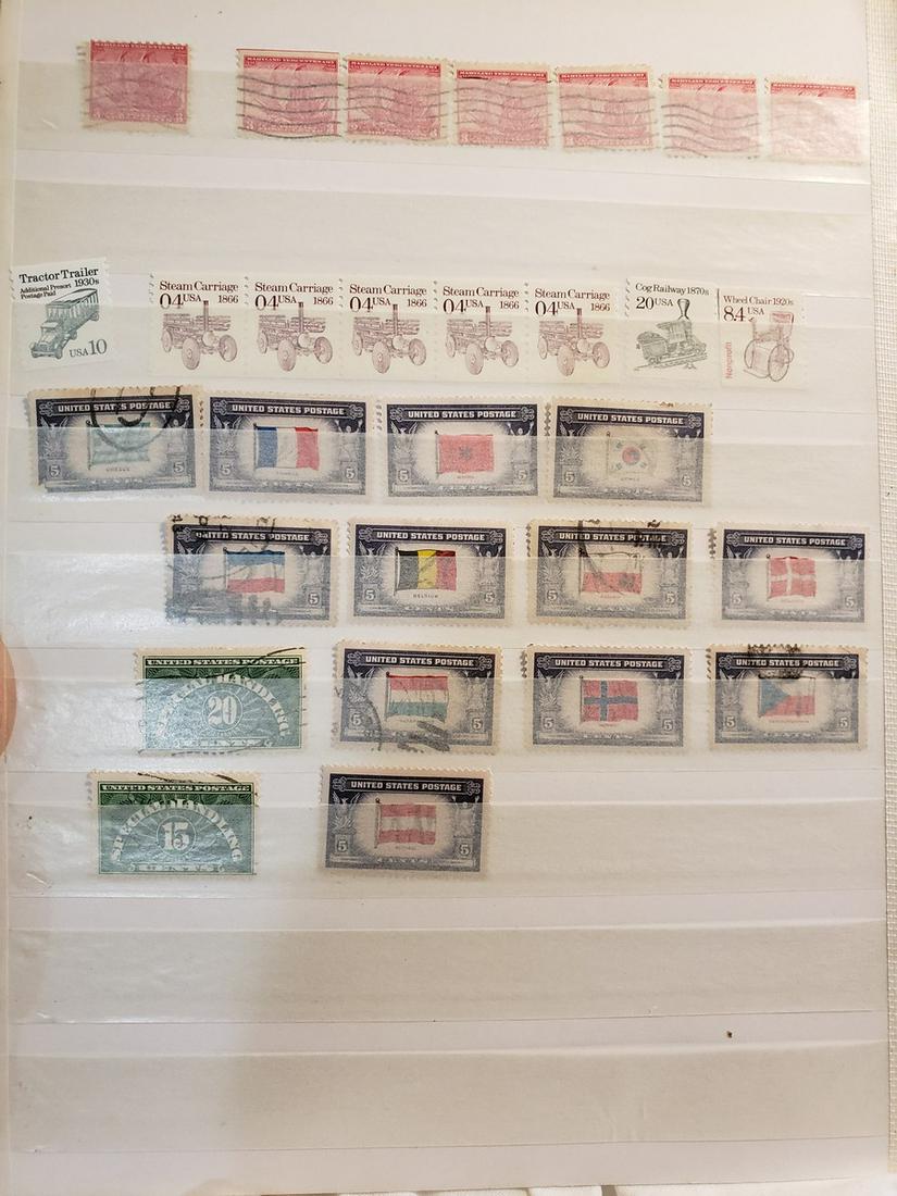 Lot of stamps - special handling fifteen cents, steam: Lot of stamps - special handling fifteen cents, steam carriage, tractor trailer 1930's, Maryland