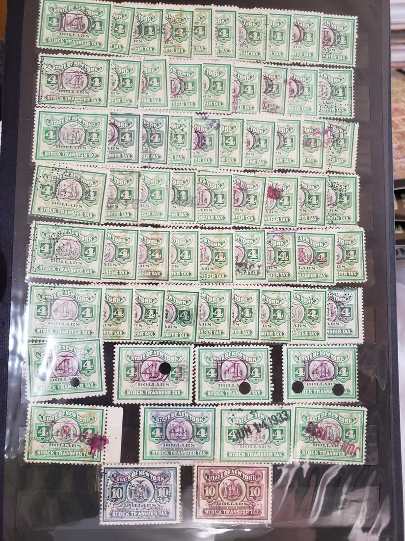 Double sided State of New York stock transfer tax: Double sided State of New York stock transfer tax stamps