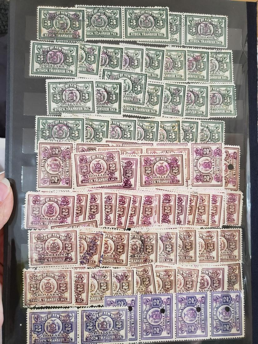Double sided State of New York stock transfer tax: Double sided State of New York stock transfer tax stamps
