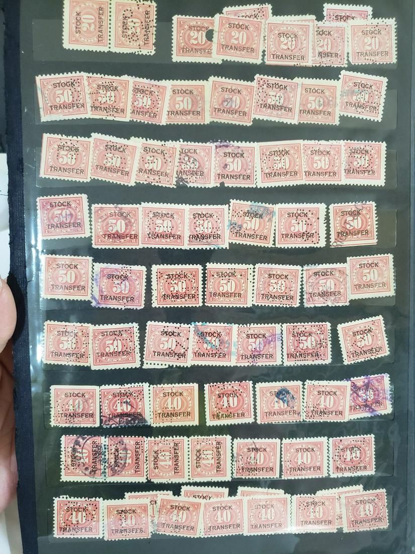 Double sided State of New York stock transfer tax: Double sided State of New York stock transfer tax stamps