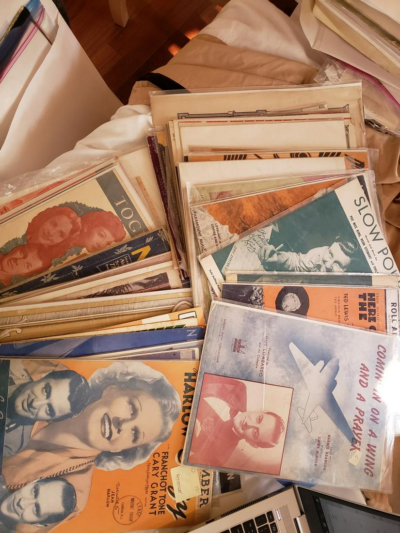 Large lot of vintage sheet music: Large lot of vintage sheet music