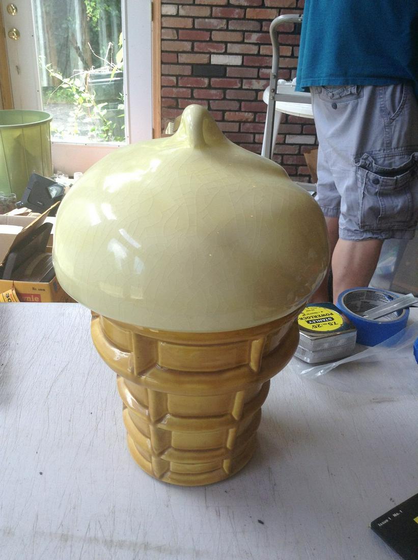ice cream cookie jar 14" tall: ice cream cookie jar 14" tall